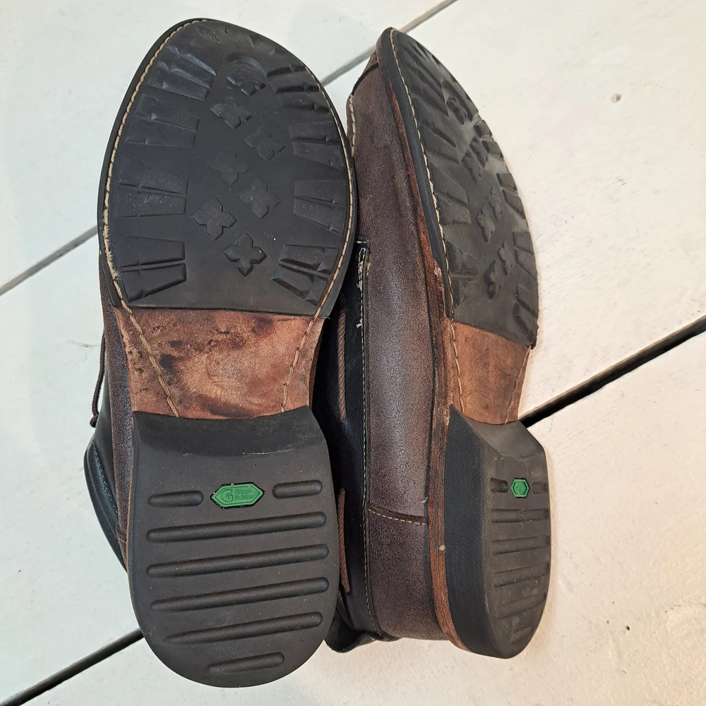 Timberland Men's Boots Brown Leather Lace Up Shoes Size 9.5 Wide - Picture 7 of 8